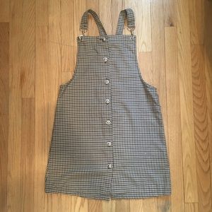 Vintage checked pinafore with silver accents